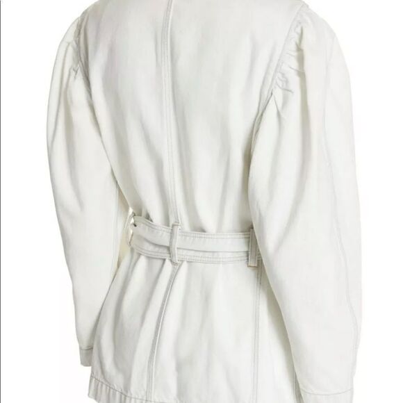 REBECCA TAYLOR LA VIE DENIM BELTED JACKET SIZE M - Picture 4 of 10